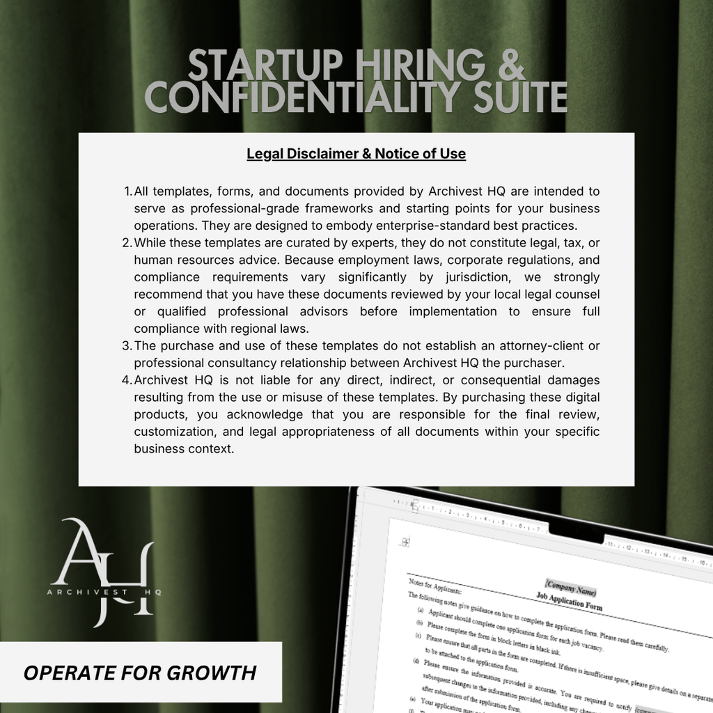 Startup Hiring & Confidentiality Suite