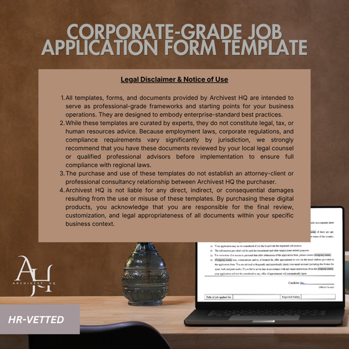 Job Application Form Template